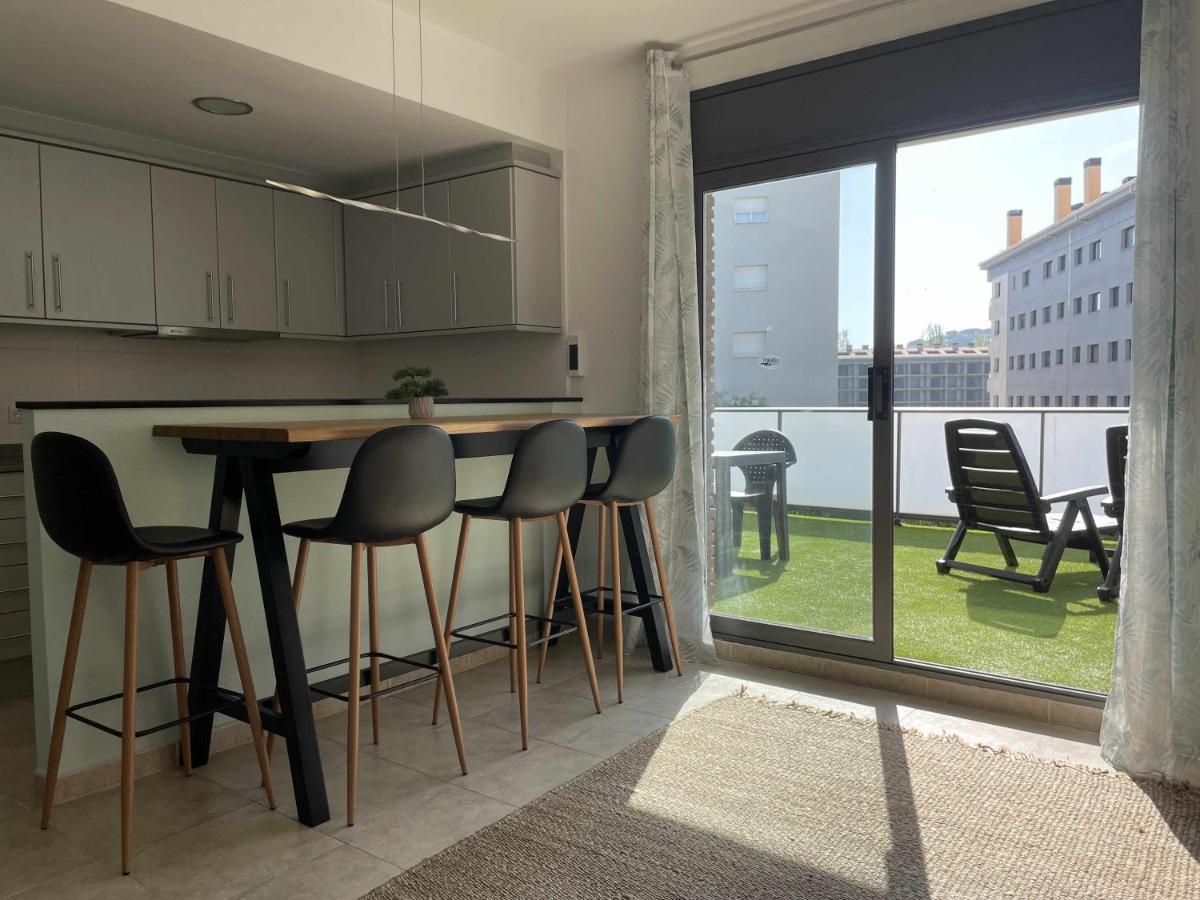 赫罗纳Solarium Con Terraza A 5 Minutos De La Playa公寓 外观 照片